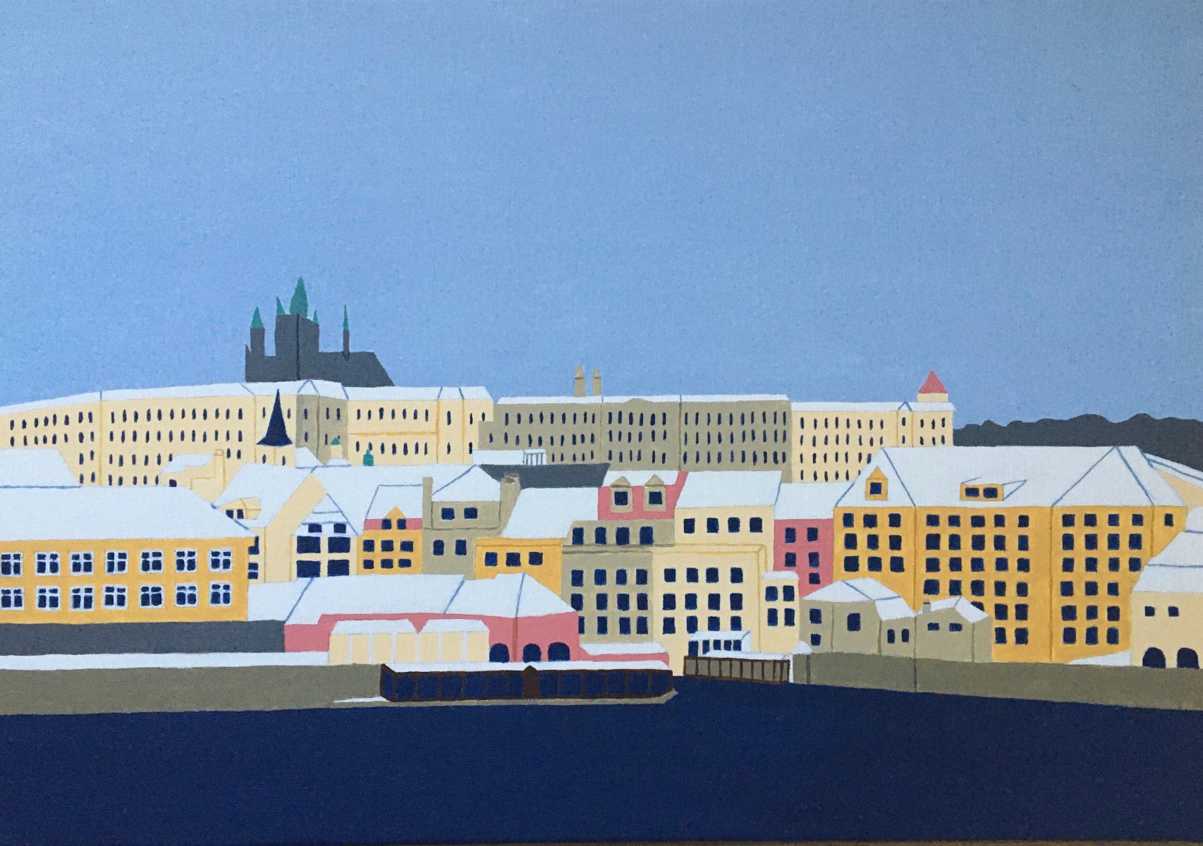 Prague sous la neige, de Odile Raoul The Art Cycle