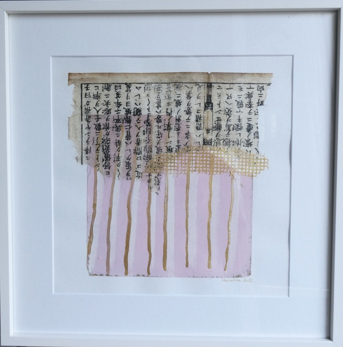 Ecritures, Rose et or, de Pascaline Fontaine The Art Cycle