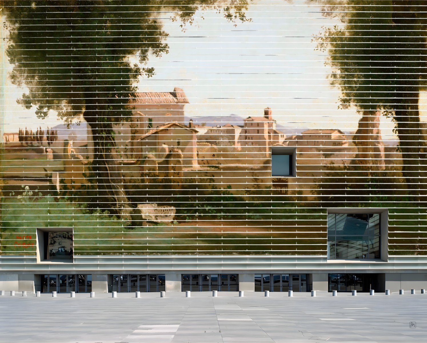 Jardins Farnèse à Rome, de Corot - Remix, de Pascal Maupas The Art Cycle