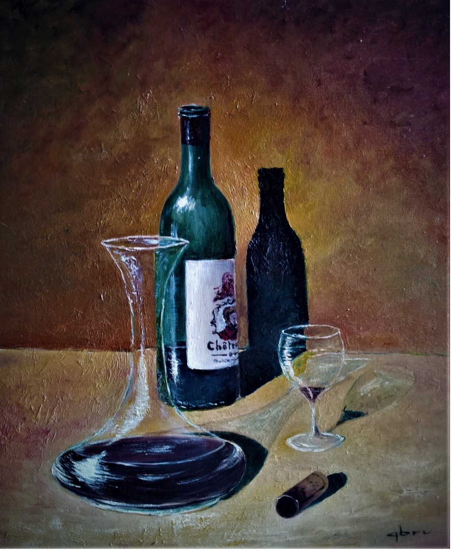 Bouteille et carafe, de Patrice Bru The Art Cycle
