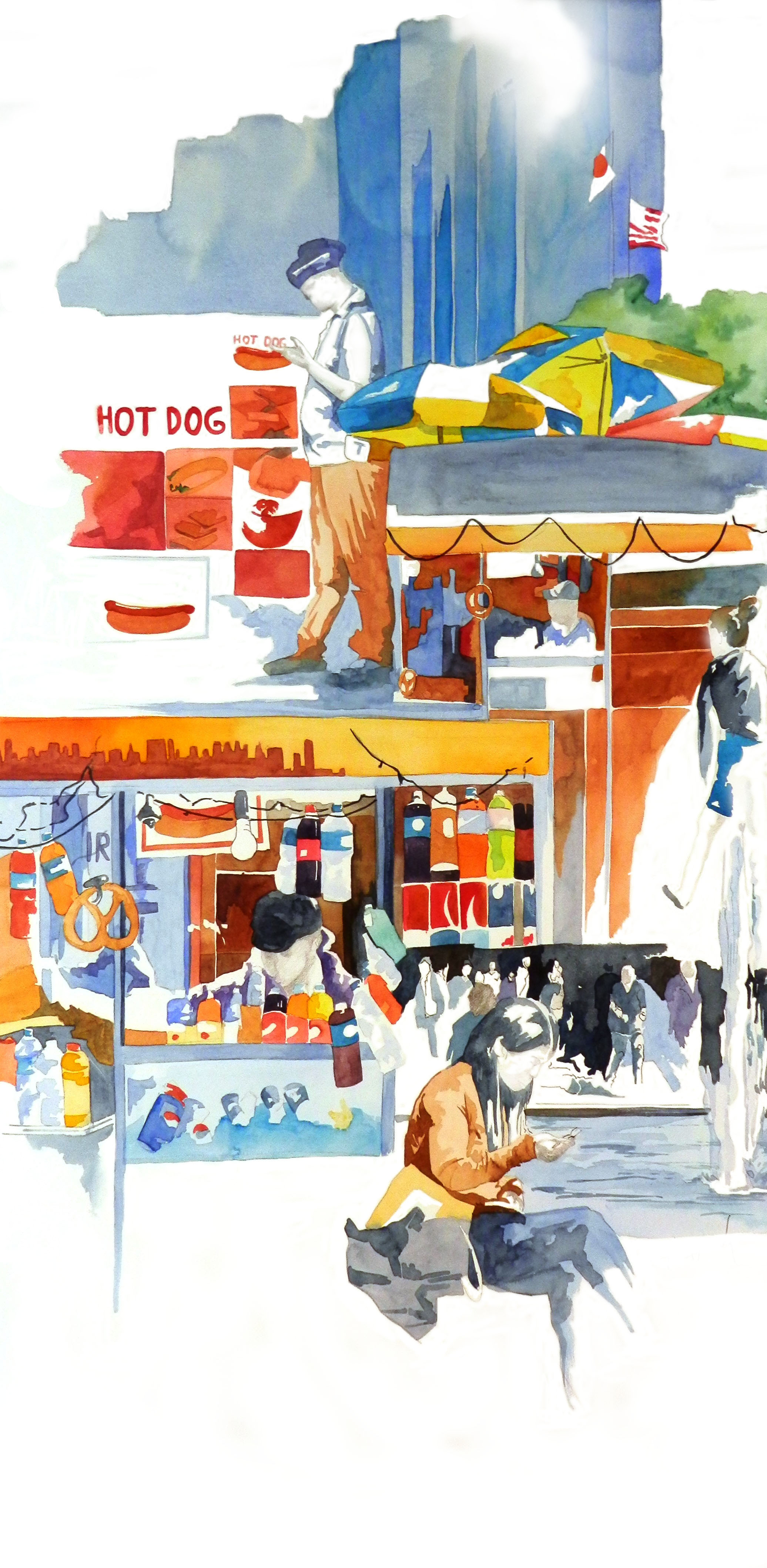 patriciaallaisrabeux hotdog peinture scene_de_vie theartcycle photo_principale.jpg The Art Cycle