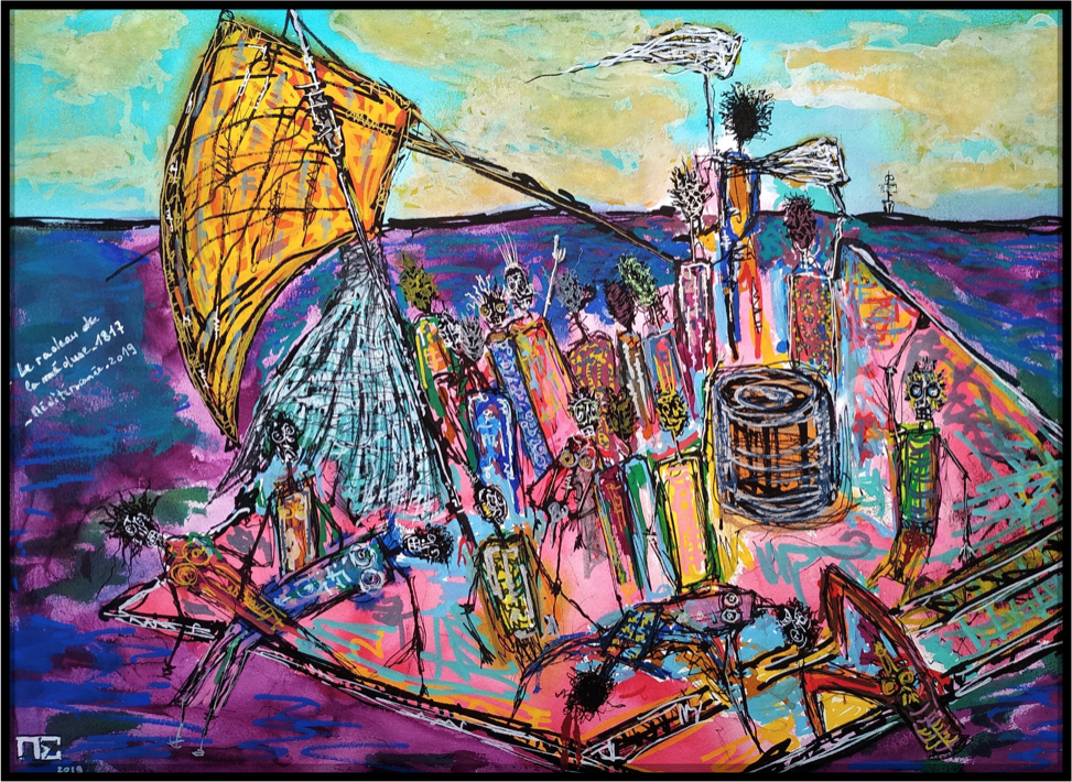 Le radeau de la méduse, Méditerranée 2019, de Pierre Soufflet The Art Cycle