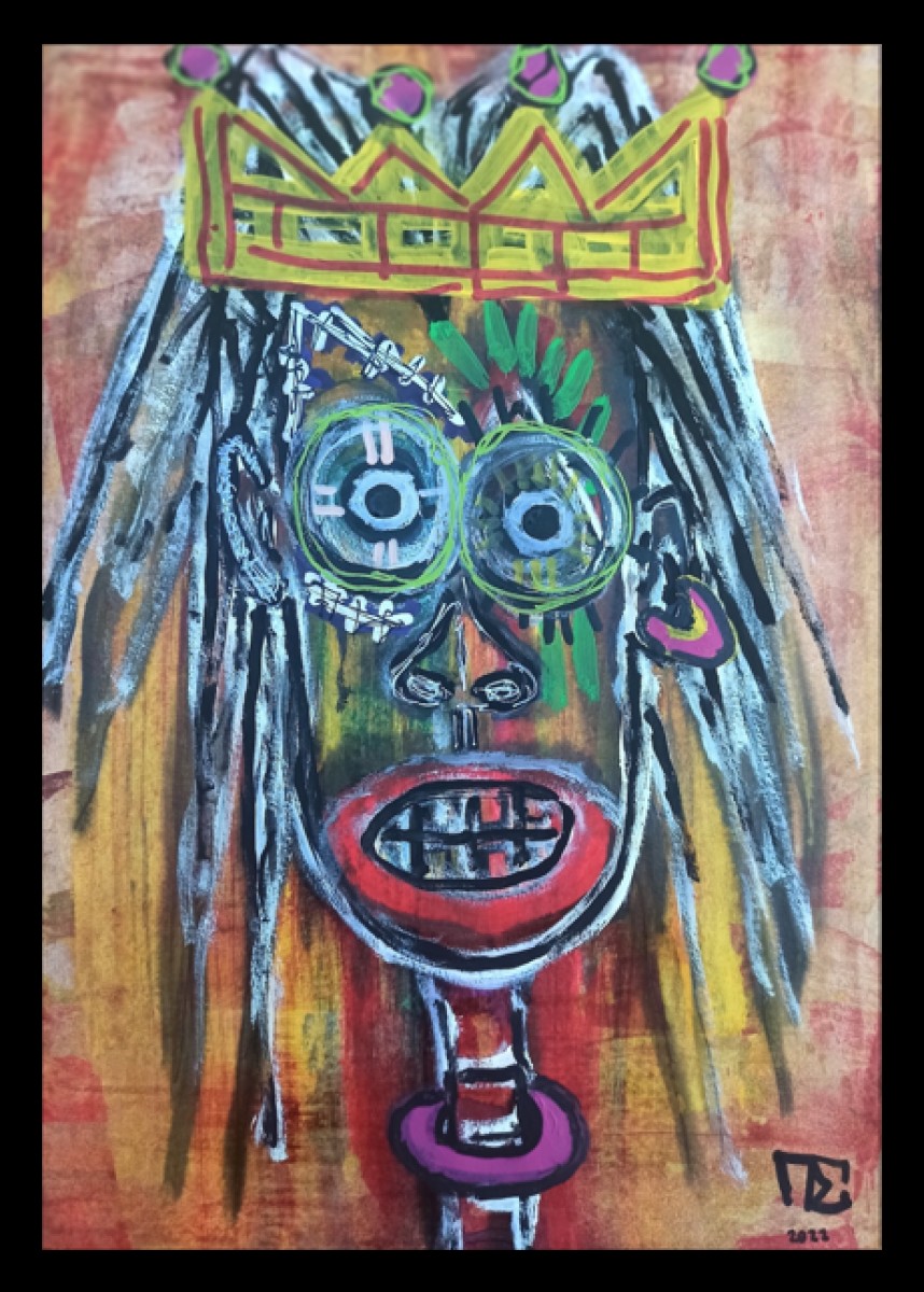 Outsider man with fake crown, de Pierre Soufflet The Art Cycle