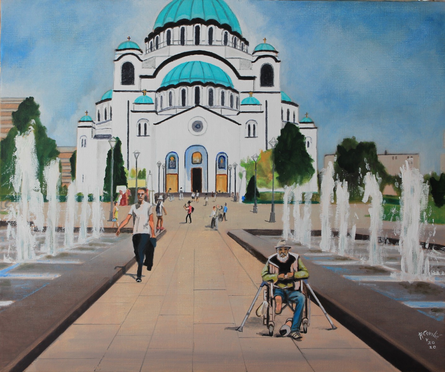 N1117 Belgrade 14 Eglise orthodoxe A, de R Cavalié The Art Cycle