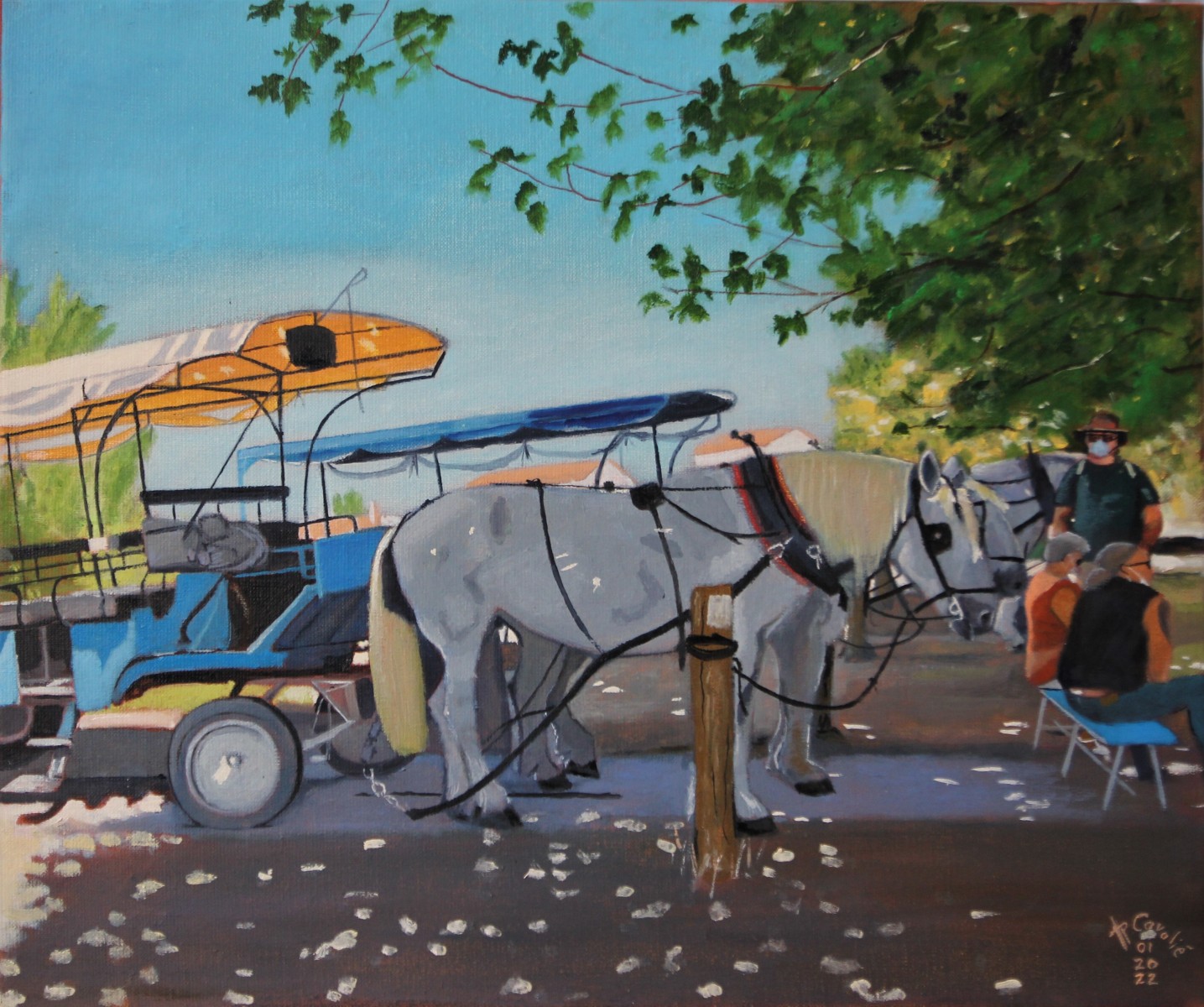 N1189 Ile d Aix La station de taxi, de R Cavalié The Art Cycle