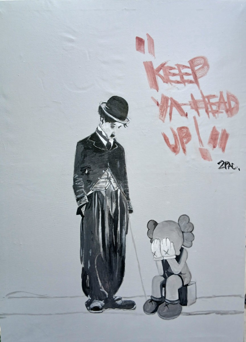 "Keep y'a head up !" 2pac, de Rusty XX The Art Cycle
