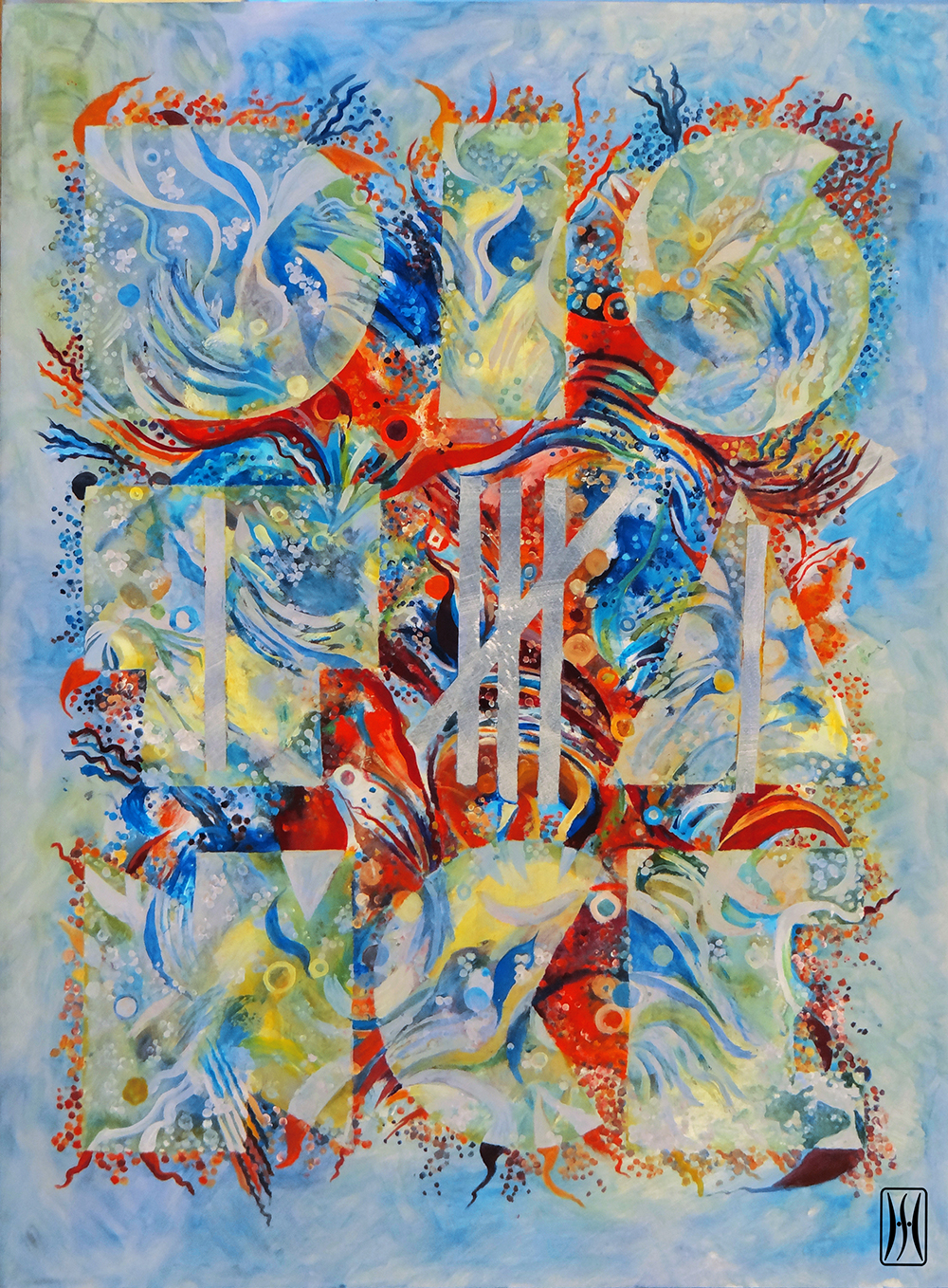 sabinehartmann distanceblue peinture abstrait theartcycle photo_detail_1.jpg The Art Cycle