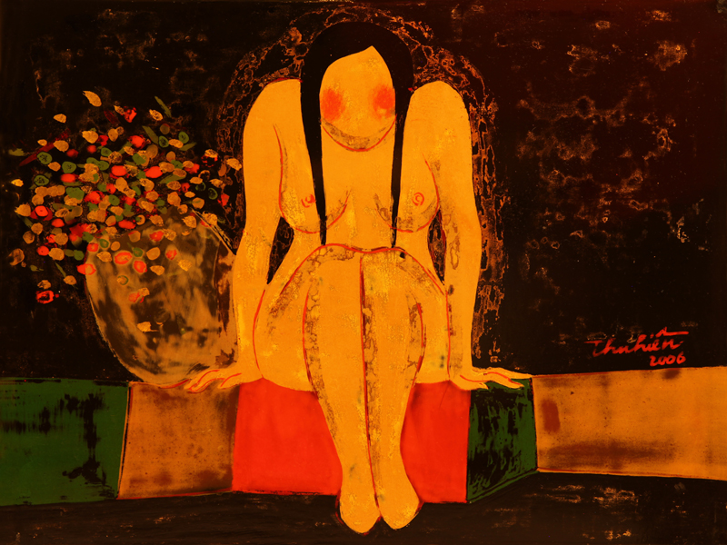 thuhien meditationaveugle peinture scene_de_vie theartcycle photo_principale.jpg The Art Cycle