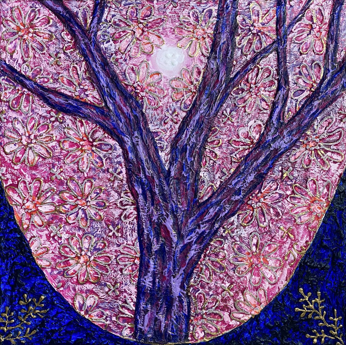 Arbre, lune et crépuscule, de Tiphanie Canada The Art Cycle