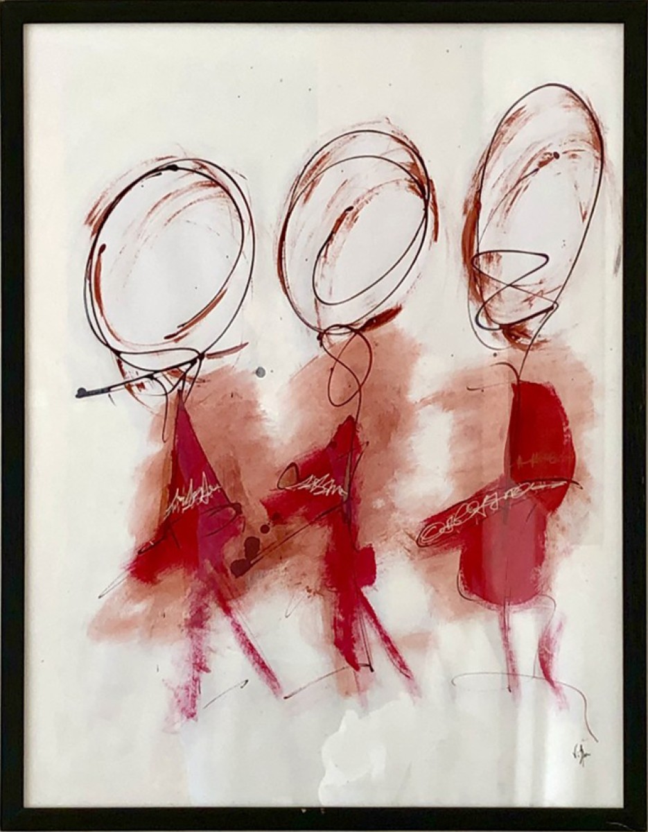 Les 3 graces en rouge, de Vifke The Art Cycle