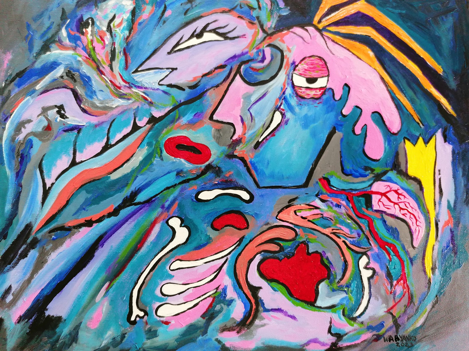 Disintegration dark blue, de Wabyanko The Art Cycle
