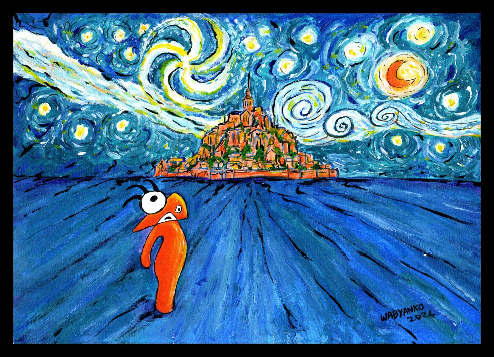 Nuit étoilée Mont Saint Michel, de Wabyanko The Art Cycle