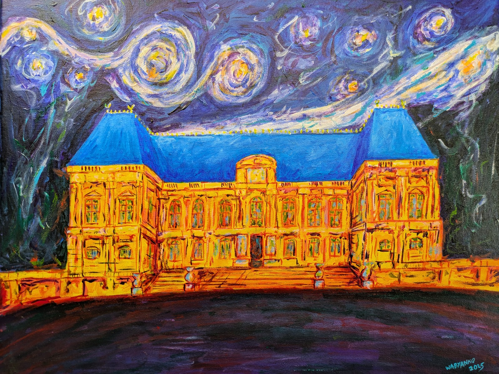 Parlement de Bretagne nuit étoilée, de Wabyanko The Art Cycle
