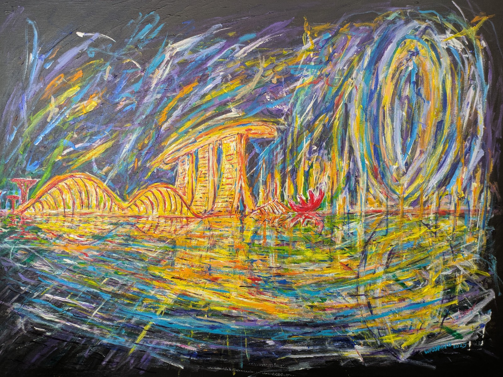 Singapour chromatic skyline, de Wabyanko The Art Cycle
